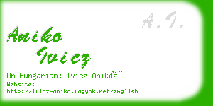 aniko ivicz business card